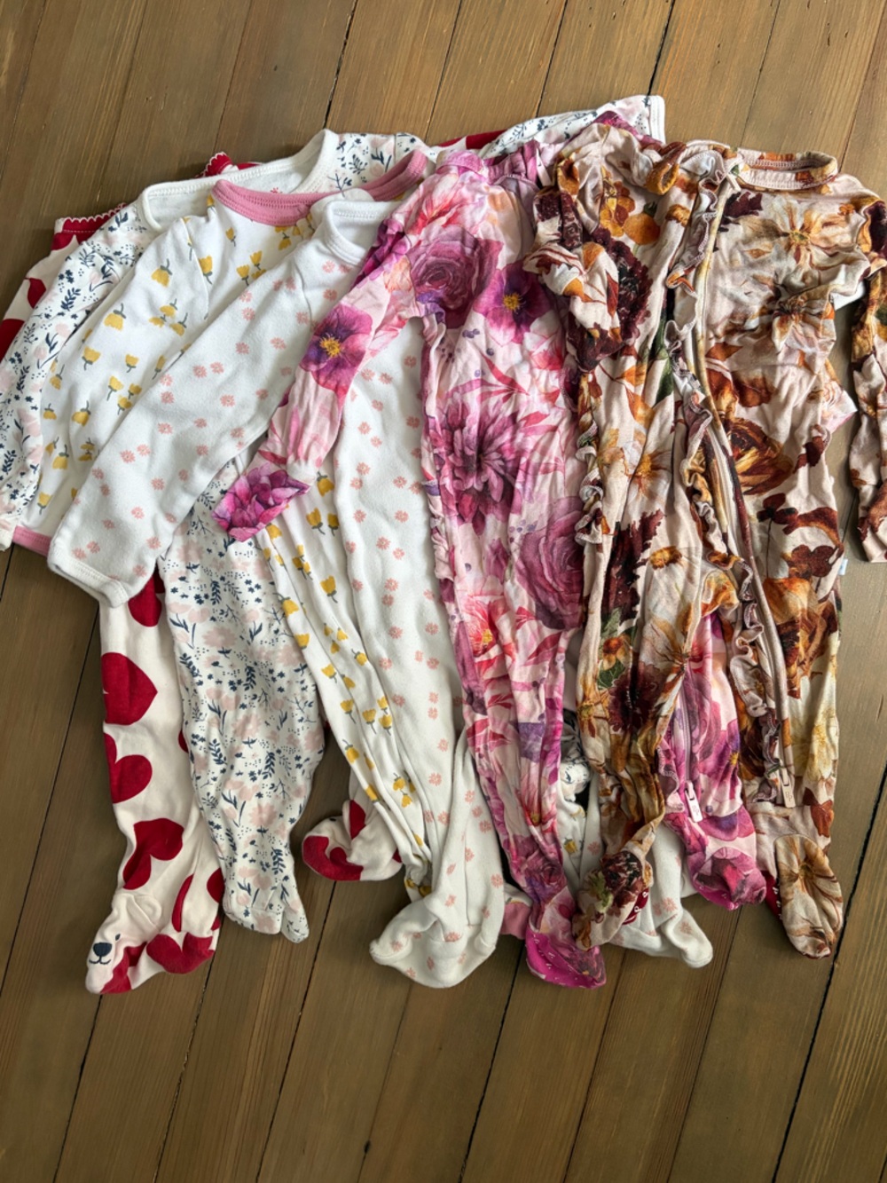 Bundle of 3-6 month baby girl pajamas